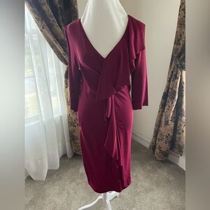 Space Style Concept (made in Italy) women dress, size 42 (EU), burgundy color